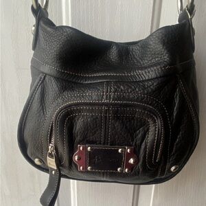 B Makowsky Black Leather Handbag - Beautiful Soft Buttery Leather VGU 10x8x2